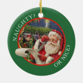 Oude Sint Nicolaas Goed of Stout Keramisch Ornament (Achterkant)