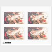 Oude Sint-Nicolaas met de  Sticker Lantaarn (Vel)