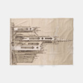 Oude Sint-Nicolaaskerk New York Schets Fleece Deken (Voorkant (Horizontaal))