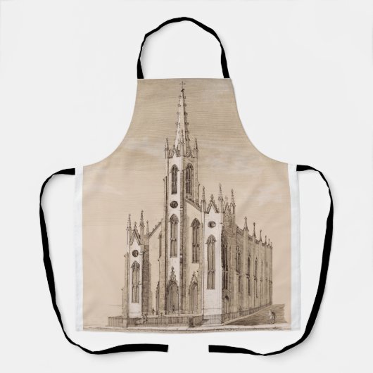 Oude Sint-Nicolaaskerk New York Schets Schort (Voorkant)