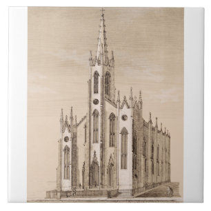 Oude Sint-Nicolaaskerk New York Schets Tegeltje