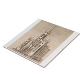 Oude Sint-Nicolaaskerk New York Schets Tegeltje (Zijkant)