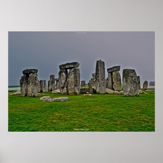 Oude site van Stonehenge Standing Stones England Poster (Voorkant)