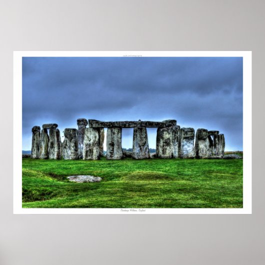 Oude site van Stonehenge Standing Stones England Poster (Voorkant)