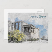 Oude sites Acropolis in Athene, Griekenland Briefkaart (Voorkant / Achterkant)