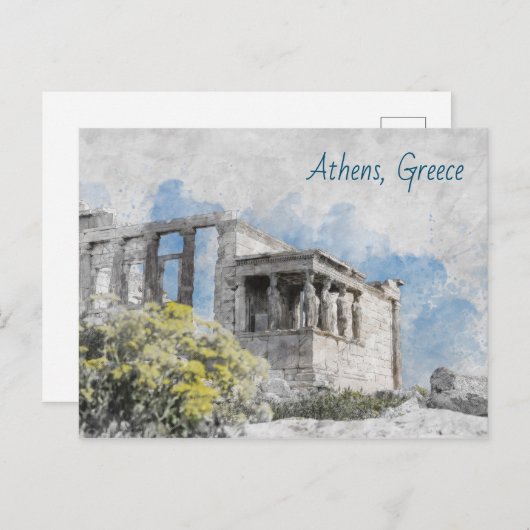 Oude sites Acropolis in Athene, Griekenland Briefkaart (Voorkant / Achterkant)