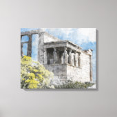 Oude sites Acropolis in Athene, Griekenland Canvas Afdruk (Voorkant)