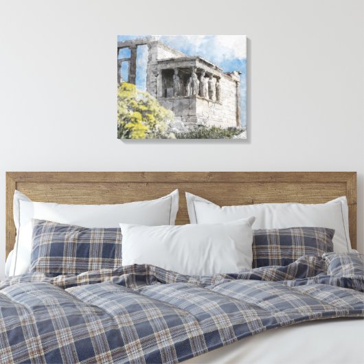 Oude sites Acropolis in Athene, Griekenland Canvas Afdruk (Insitu (Slaapkamer))