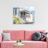 Oude sites Acropolis in Athene, Griekenland Canvas Afdruk (Insitu (Woonkamer))
