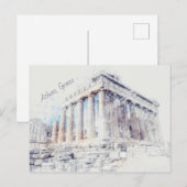 Oude sites Parthenon in Athene, Griekenland Briefkaart (Voorkant / Achterkant)