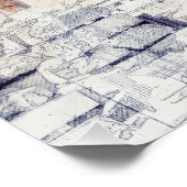 Oude sites Parthenon in Athene, Griekenland Perfect Poster (Hoek)