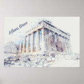 Oude sites Parthenon in Athene, Griekenland Poster (Voorkant)