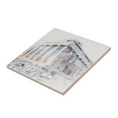 Oude sites Parthenon in Athene, Griekenland Tegeltje (Zijkant)