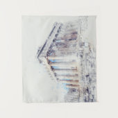 Oude sites Parthenon in Athene, Griekenland Wandkleed (Voorkant)