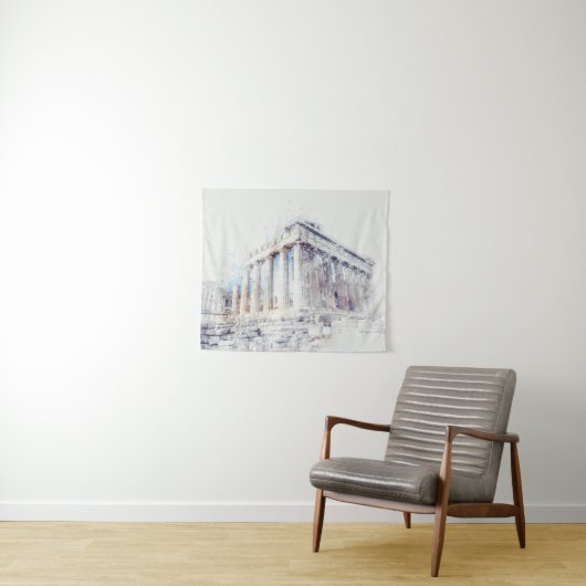 Oude sites Parthenon in Athene, Griekenland Wandkleed (In Situ (horizontaal))