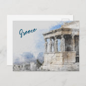 Oude sites ruïnes in Athene, Griekenland Briefkaart (Voorkant / Achterkant)