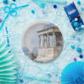 Oude sites ruïnes in Athene, Griekenland Papieren Bordje (Feest)