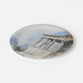 Oude sites ruïnes in Athene, Griekenland Papieren Bordje (Gekanteld)