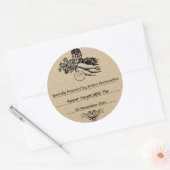 Oude Sjabloon van groenteconserven met fashioned Ronde Sticker (Envelop)
