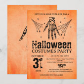 Oude skelet hand Halloween kostuums feest Kaart (Voorkant / Achterkant)