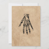 Oude skelet hand Halloween kostuums feest Kaart (Achterkant)