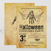 Oude skelet hand Halloween kostuums feest Kaart (Voorkant / Achterkant)
