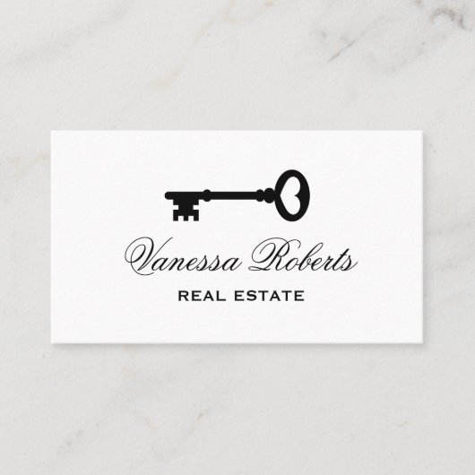 Oude skelet sleutel visitekaartje template (Voorkant)