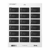 Oude skelet spinnenweb gotische Halloween Etiket (Full Sheet)