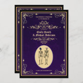 Oude Skelet Trouw Bruiloft Proefbruiloft Kaart (Voorkant / Achterkant)