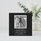 Oude skeletbotten torso lichaam Halloween Kaart (Staand voorkant)