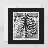 Oude skeletbotten torso lichaam Halloween Kaart (Achterkant)