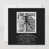 Oude skeletbotten torso lichaam Halloween Kaart (Voorkant)