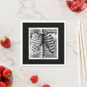 Oude skeletbotten torso lichaam halloween servet (Insitu)
