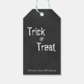 Oude Sketch Skelet Gelukkig Halloween Cadeaulabel (Achterkant)