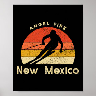 Oude Ski Angel Fire New Mexico Berg  Poster
