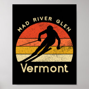 Oude Ski Mad River Glen Vermont Berg Poster