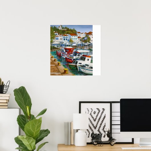 Oude Skiathos-poort Poster (Thuiskantoor)