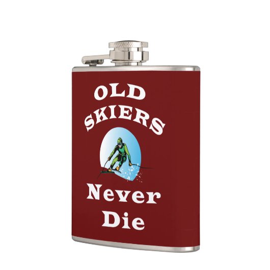Oude Skiers sterven nooit Heupfles (Links)