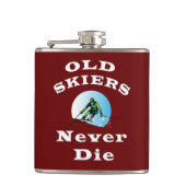 Oude Skiers sterven nooit Heupfles (Voorkant)