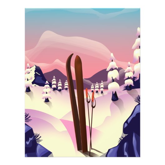 Oude skiposter foto afdruk (Voorkant)