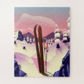 Oude skiposter legpuzzel (Verticaal)