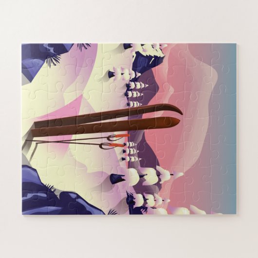 Oude skiposter legpuzzel (Horizontaal)