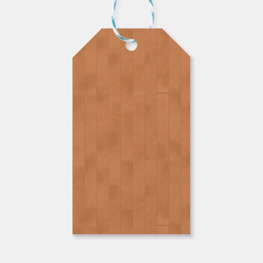 Oude skis op bruine gepersonaliseerde boodschap cadeaulabel (Achterkant)