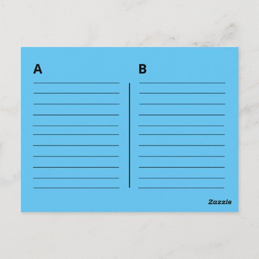 Oude Skool Blauwe Cassette Mix Tape Afspeellijst Briefkaart (Achterkant)