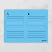 Oude Skool Blue Cassette Mix tapeafspeellijst Briefkaart (Achterkant)