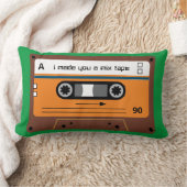 Oude Skool Brown en Green Cassette Mix Tape Kussen (Deken)