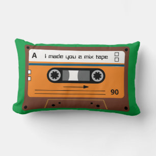 Oude Skool Brown en Green Cassette Mix Tape Kussen