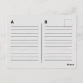 Oude Skool Bruine Cassette Mix Tape Groeten Briefkaart (Achterkant)