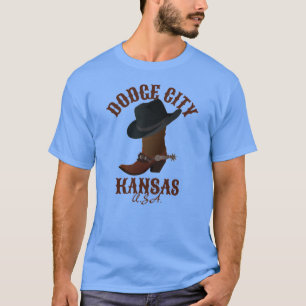 Oude Skool Cowboy Dodge City Kansas T-shirt