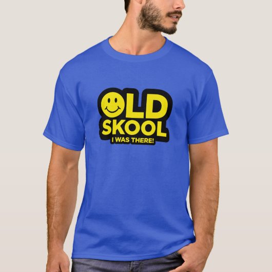Oude skool - ik was daar Shirt - zuur blauw (Voorkant)